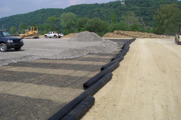 geogrid za jačanje obronaka Fotografija 