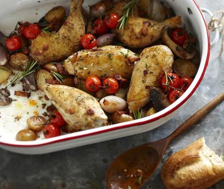 Kako je ukusno peći krumpir u peći s piletinom
